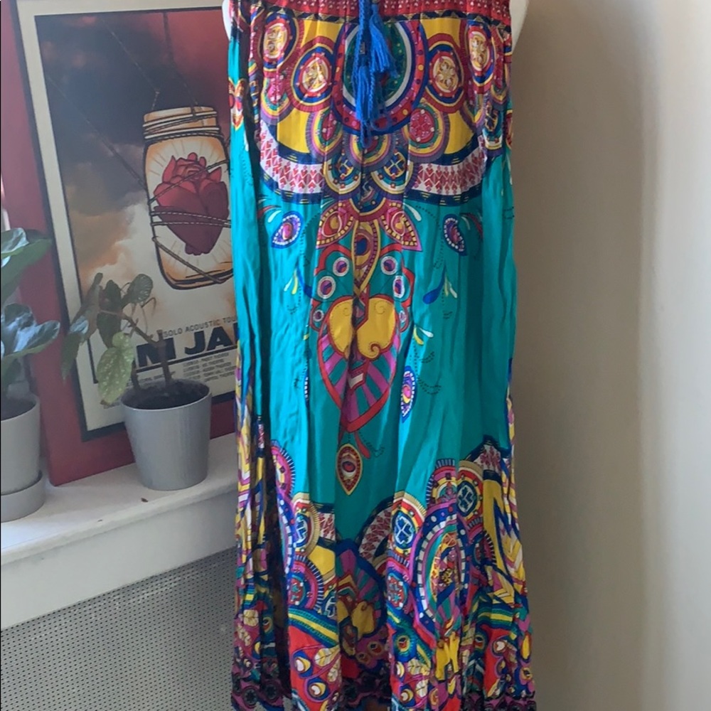 Beautifully Colorful Flowy Long Skirt